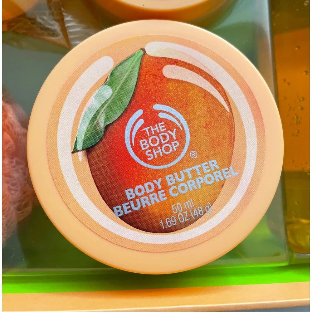 The Body Shop MANGO 5 Piece Boxed Set NEW Gel Bar Soap Body Polish Body Butter